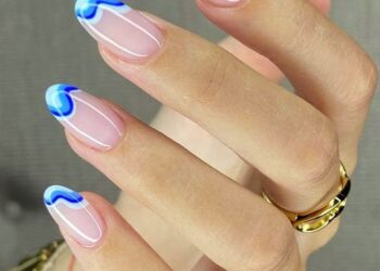 Achieving a Stylish Look with Sky Blue French Tip 1.5